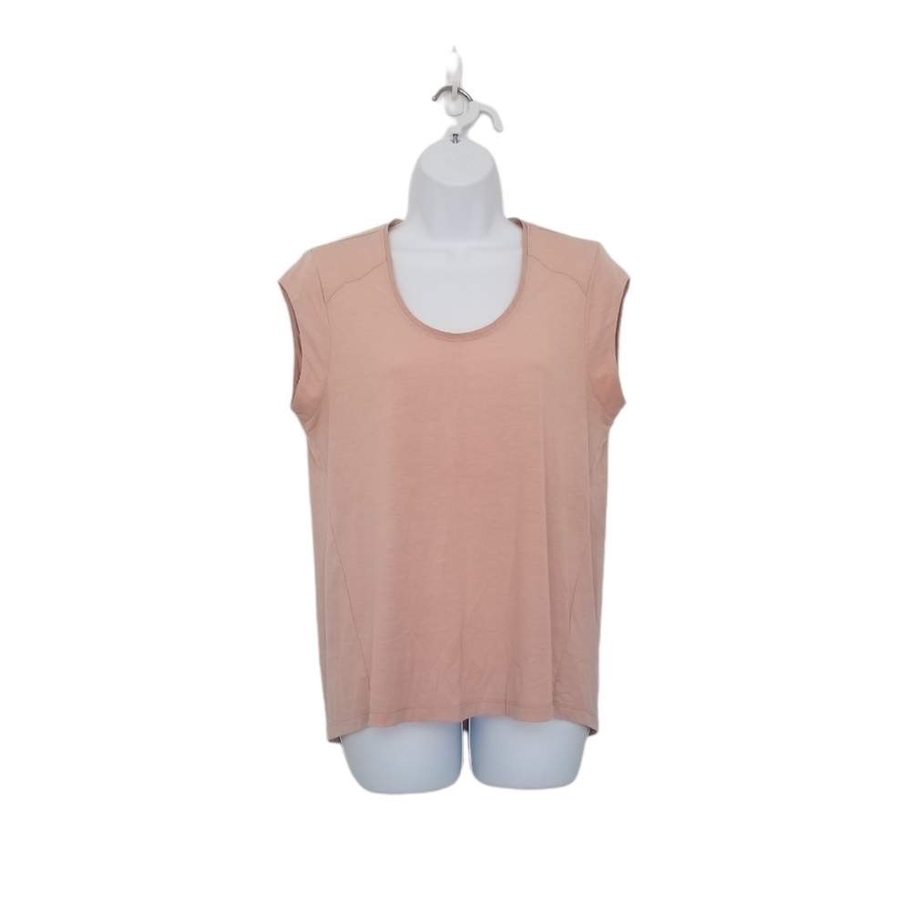 Prana Womens Athletic Top Relaxed Size Small Muscle Cap Sleeve Hi Low.